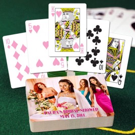 Pink Poker Personalized Playing Cards